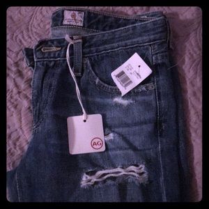 AG Jeans, skinny jeans, distressed, size 26, NWT